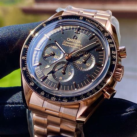 omega speedmaster rose gold green|omega speedmaster 321 for sale.